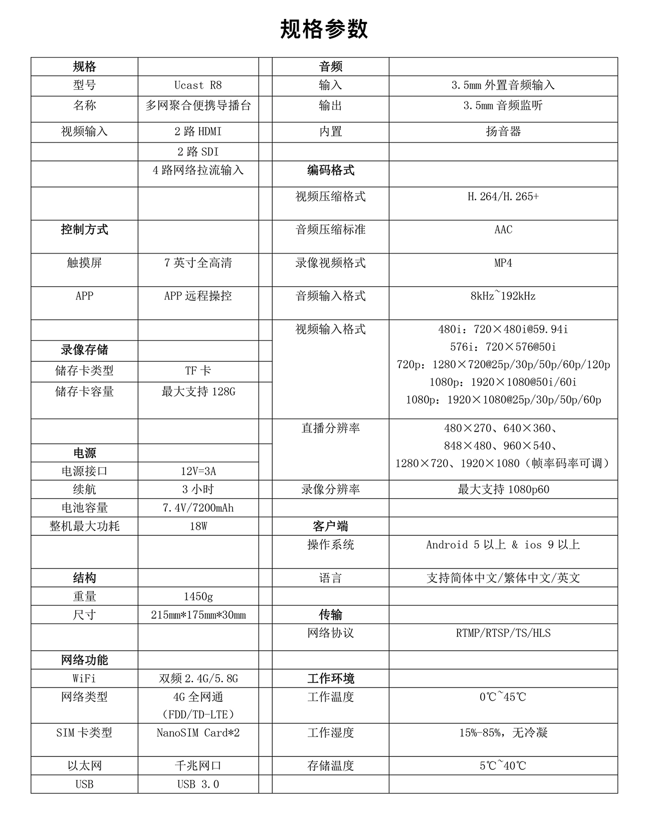 同三维TR8多网聚合4G便携8路高清导播台