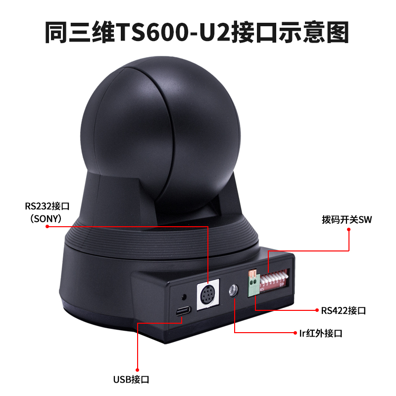 同三维TS600-U2全高清USB2.0超广角无畸变视频会议摄像机